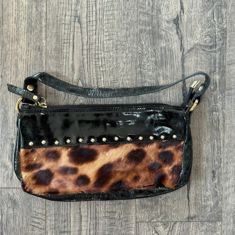 Regina Schrecker Y2K Italian Genuine Cowhide Leather Small Handbag